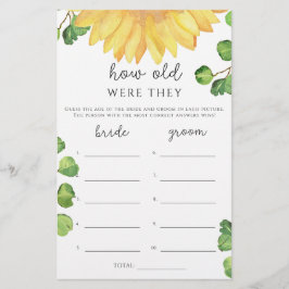 Girassol de aquarela Quantos anos eles tinham?