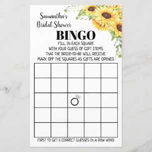 Girassol de Chá de panela espanhol de Bingo