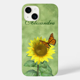 Girassol e borboleta