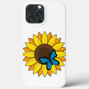 Girassol e Borboleta Azul