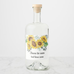 girassol, etiqueta de festas florais