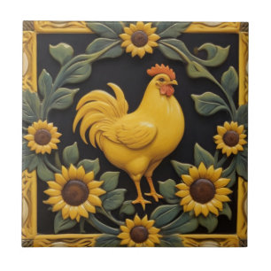 Girassol Frango - Galinha Amarela & Girassóis