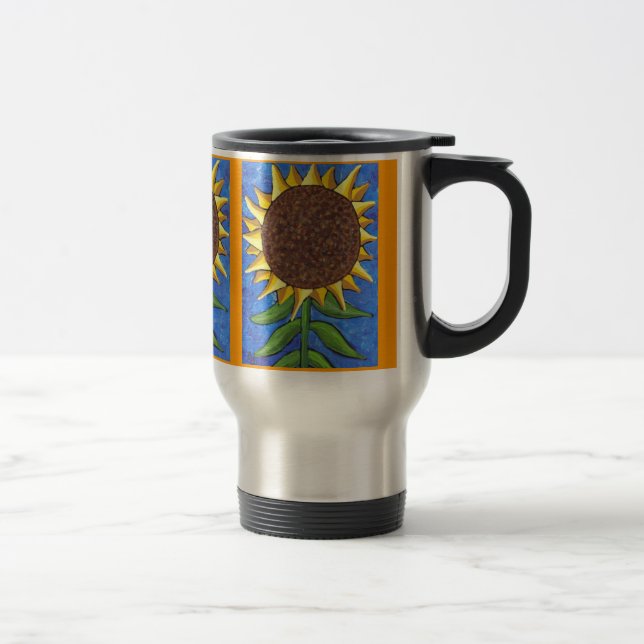 Girassol gigante - caneca de viagem (Direita)
