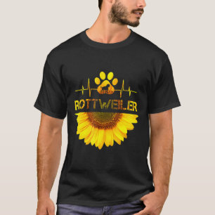 Girassol Girtweiler Cachorro Pulso Camiseta de cão