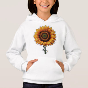 Girassol Moletom Infantil Feminino com Capuz