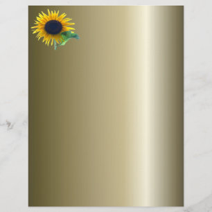 Girassol na flor completa no ouro