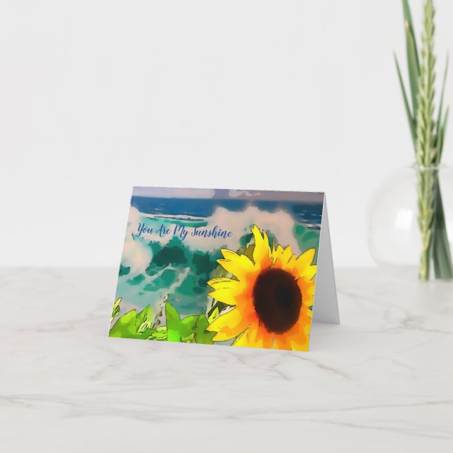 Girassol na praia você é meu cartão de sol (Frente)