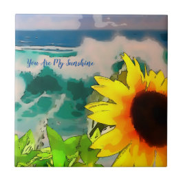 Girassol na praia você é meu sol