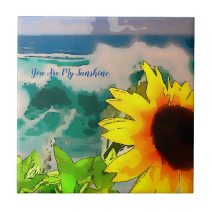 Girassol na praia você é meu sol