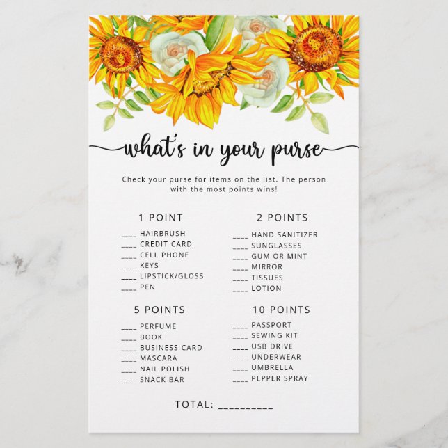 Girassol, o que há no seu jogo de bolsa (Frente)