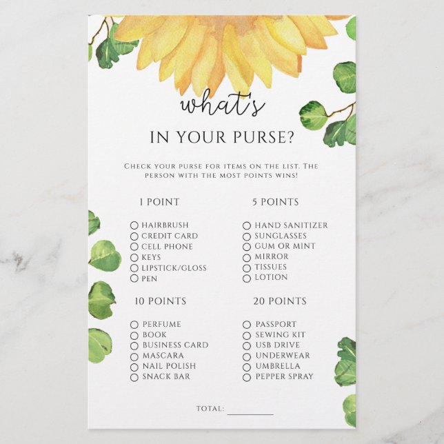 Girassol, o que há no seu jogo de bolsa (Frente)