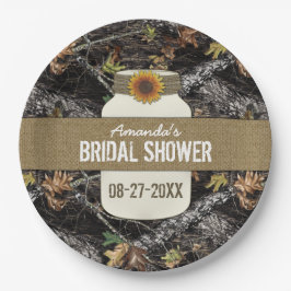 Girassol + Pratos do Partido Camo de Caça para Chá