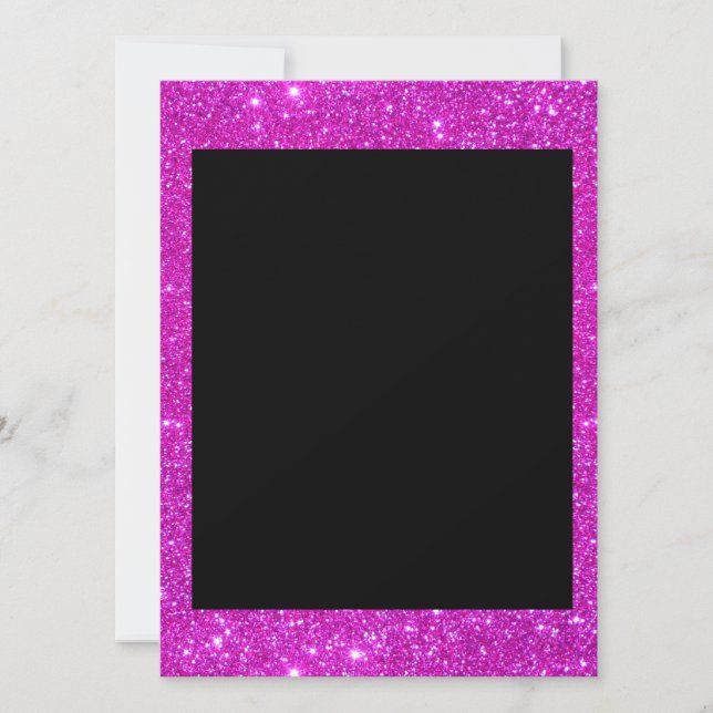 Girassol Preto com Quadro Brilhante Rosa (Frente)
