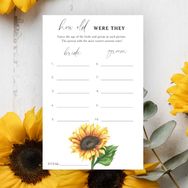 Girassol - Quantos anos eles tinham? (Criador carregado)