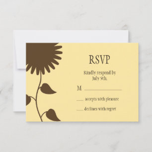 Girassol RSVP no amarelo