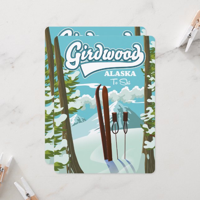 Girdwood Alasca para esqui (Frente/Verso In Situ)