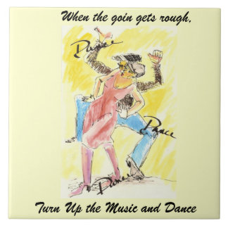 Gire acima da música e da dança, azulejo