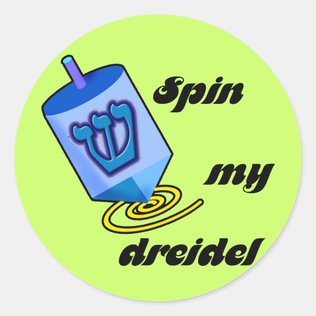 Gire os adesivos do meu Dreidel (Frente)