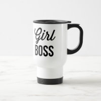 GIRL BOSS | Caneca de viagem de Tipografia Retroat