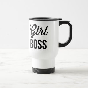 GIRL BOSS   Caneca de viagem de Tipografia Retroat