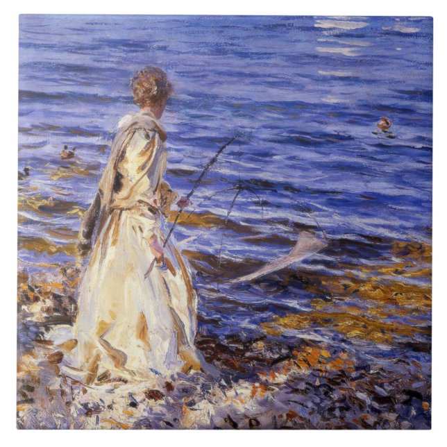 Girl Fisheries (por John Singer Sargent) (Frente)
