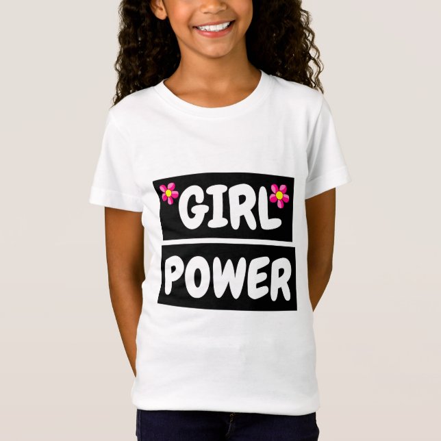 GIRL POWER Girls Damas T-Shirts Camisetas (Frente)