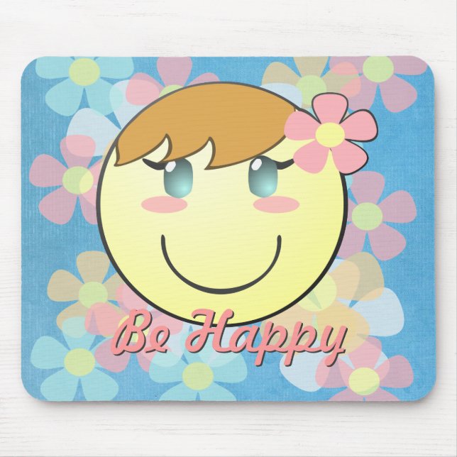 Girl Smiley Mousepad (Frente)