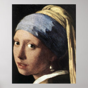 Girl With a Pearl Earring (detail) Poster