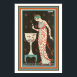 "Girl With Goldfish" Art Deco Poster 13 x 19<br><div class="desc">"Girl with Goldfish" Art Deco Poster por George Barbier 13 x 19</div>