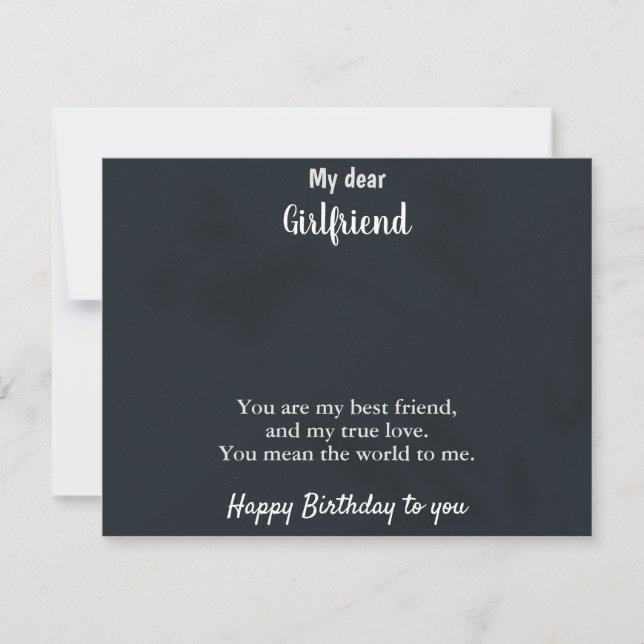 Girlfriend Jewelry Message Card (Frente)