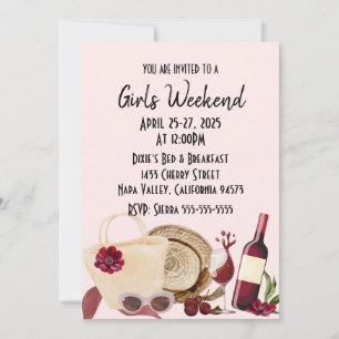 Girls Bachelorette Getaway Convite no Fim de Seman