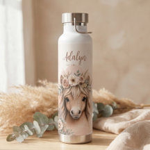 Girls Cute Boho Horse Personalized Name