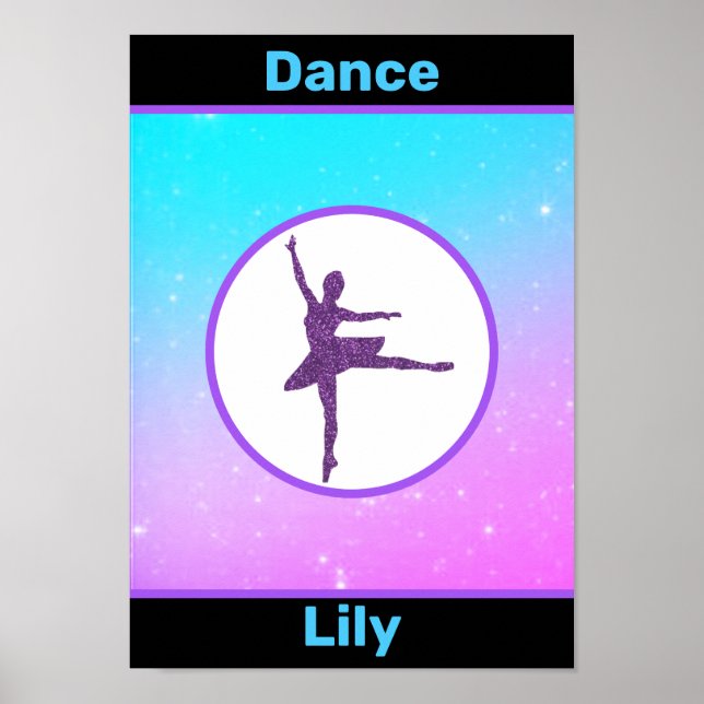 Girls Dance Pastel Personalizado Poster (Frente)