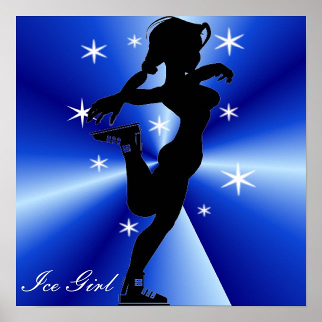Girls Ice Figure Skating Poster (Frente)