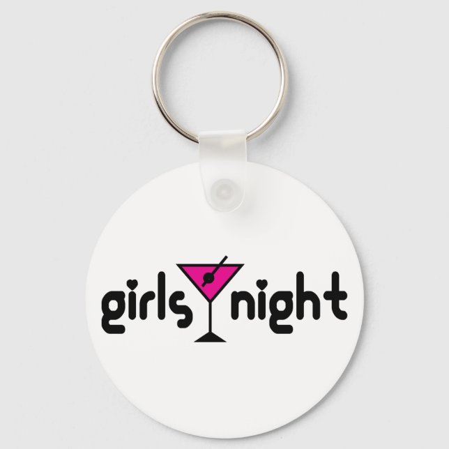 Girls Night Chaveiro com o Gráfico Rosa Martini (Frente)
