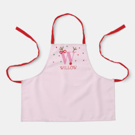 Girls Personalized Reindeer Initial W