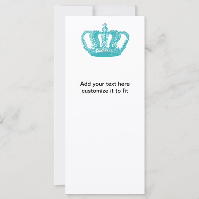 Girly Aqua Blue Vintage Crown (Frente)