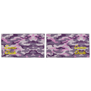 Girly Camouflage pinta monograma em amarelo