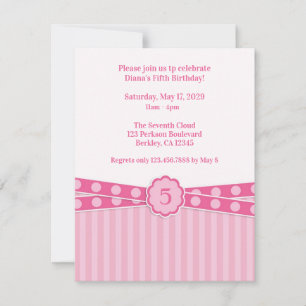 Girly Convite de aniversário