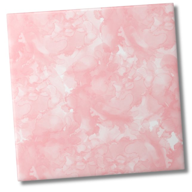 Girly Elegant Pink (Simple Modern Aesthetic Elegant Pink Watercolor ceramic tile)
