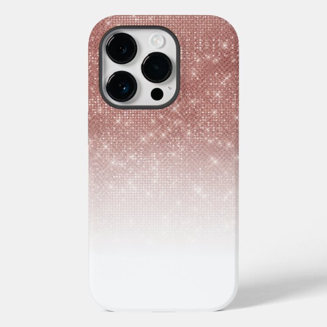 Girly Faux Rosa Sequin Dourada in Glitter White Om (Verso)