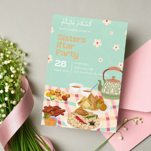 Girly Floral Ramadan Iftar Janto Convite