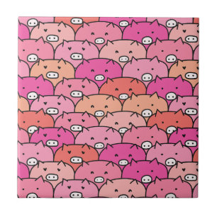 Girly Funny Pig Pattern