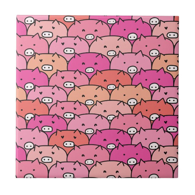 Girly Funny Pig Pattern (Frente)