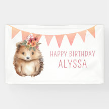 Girly hedgehog, aniversário de criança