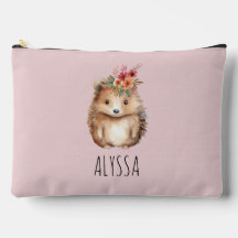Girly Hedgehog, Maleta de Lápis Personalizada ou
