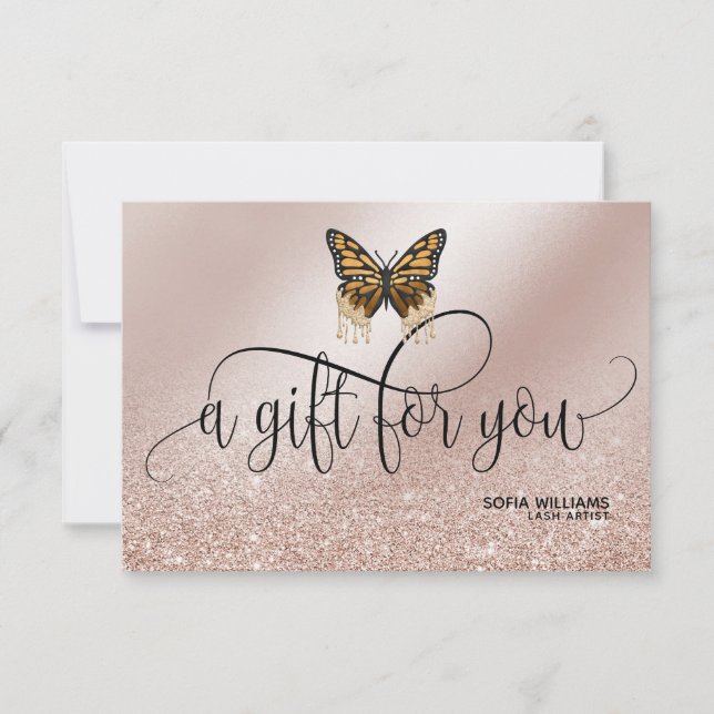 Girly Modern Monarch Butterfly certificate (Frente)