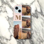 Girly Monograma Elegante Foto Esbranquiçada Rosa<br><div class="desc">Crie uma aparência exclusiva e na moda com esta capas de iphone personalizada. Adicione suas 4 fotos favoritas e personalize-as com seu monograma para um toque verdadeiramente pessoal. Perfeito para mostrar suas memórias e estilo!</div>