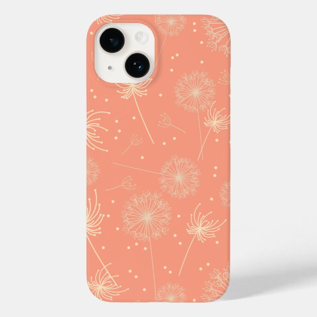 Girly Pink Floral Dandelion (Verso)