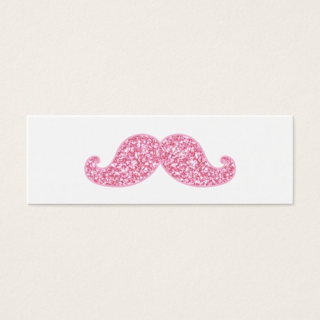 GIRLY PINK GLITTER MUSTACHE IMPRESSO (Frente)